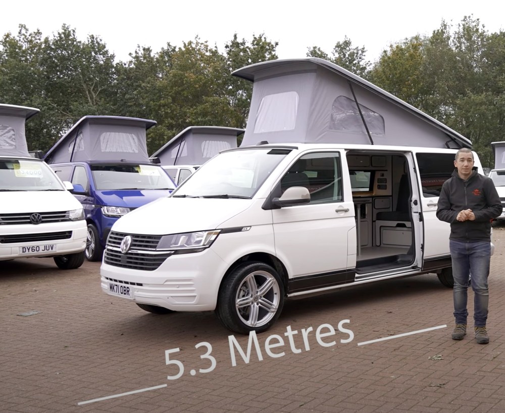 vw transporter camper length