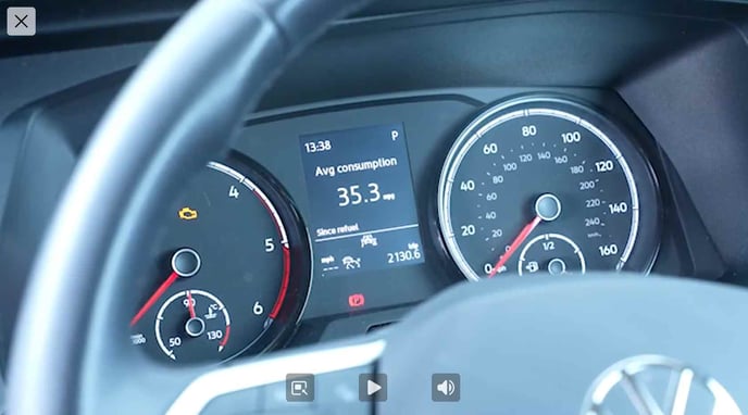 The first run achieved 35.3mpg when using a range of fuel-saving tips