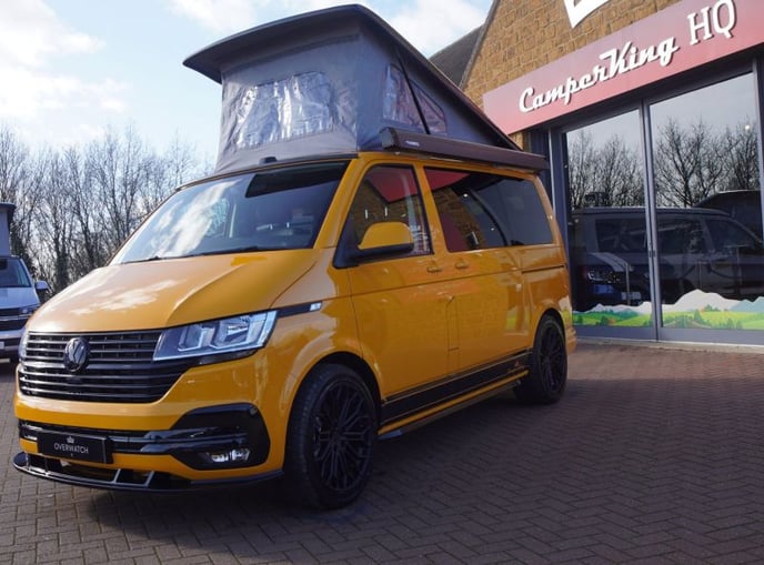 Yellow VW campervan